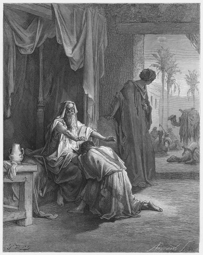 Isaac blessing Jacob by Gustave Dore